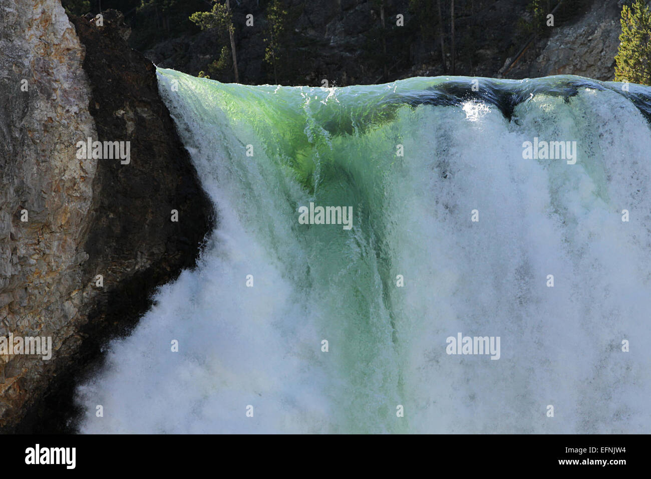 Brink of the Lower Falls of the Yellowstone River Brink of Lower Falls ...