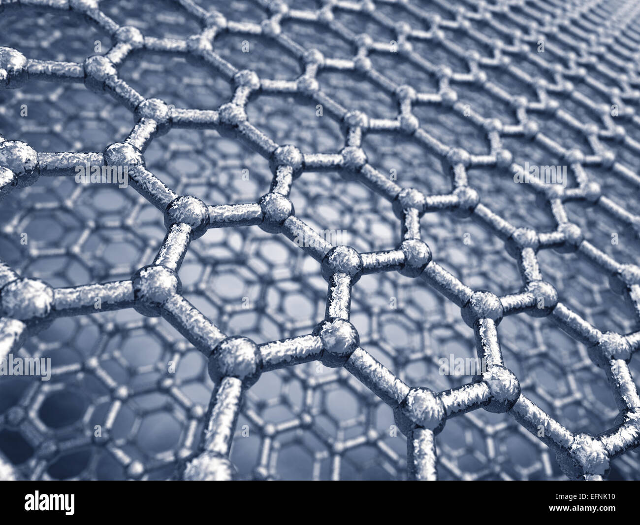 Graphene sheets model , Nanotechnology Stock Photo