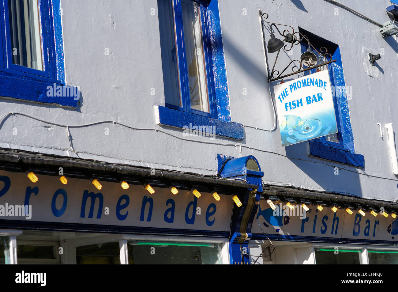 Matlock Bath ,Derbyshire UK.The Promenade Fish Bar . Stock Photo