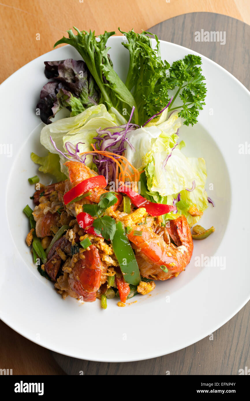 Thai Jumbo Shrimp Salad Stock Photo