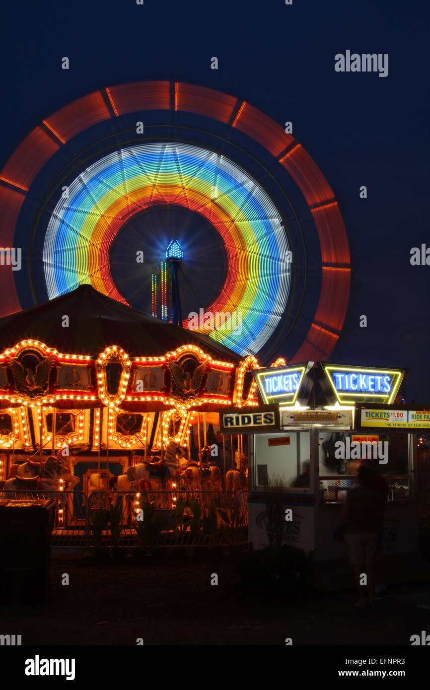 Merry go round night view hires stock photography and images Alamy