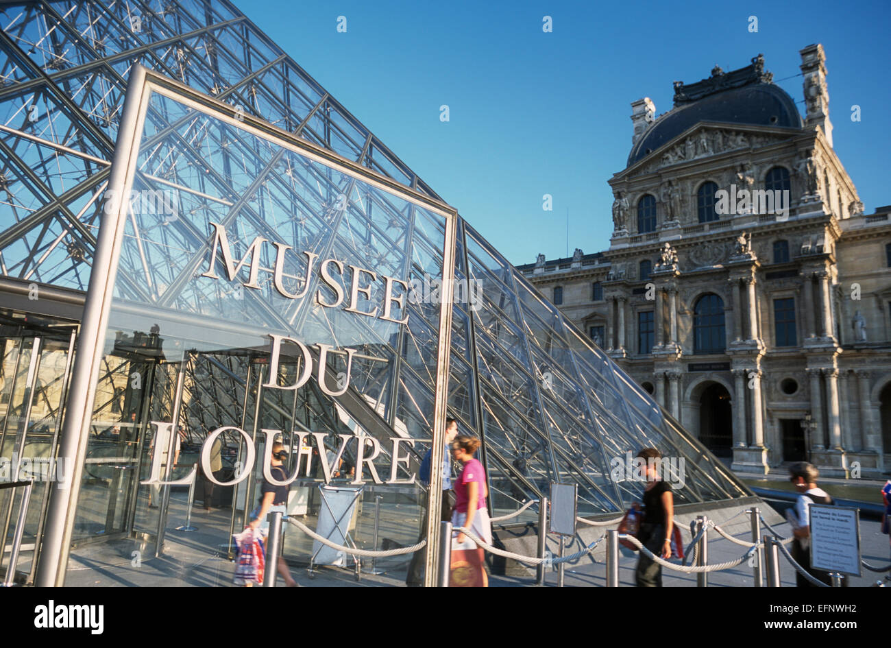 Entrance to the Louvre Museum, Paris, France Stock Photo