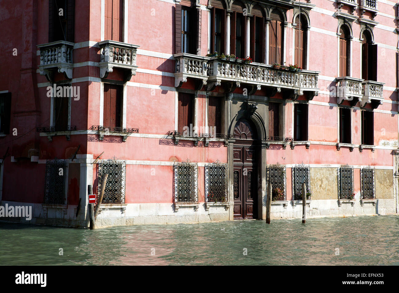 Italien Lagune Venedig Canale Grande Haus Kanal Eingang Europa