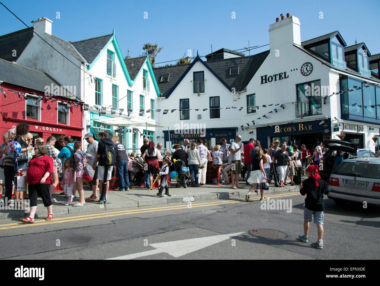 Baltimore Square West Cork Ireland during the annual Pirate Festival Stock Photo