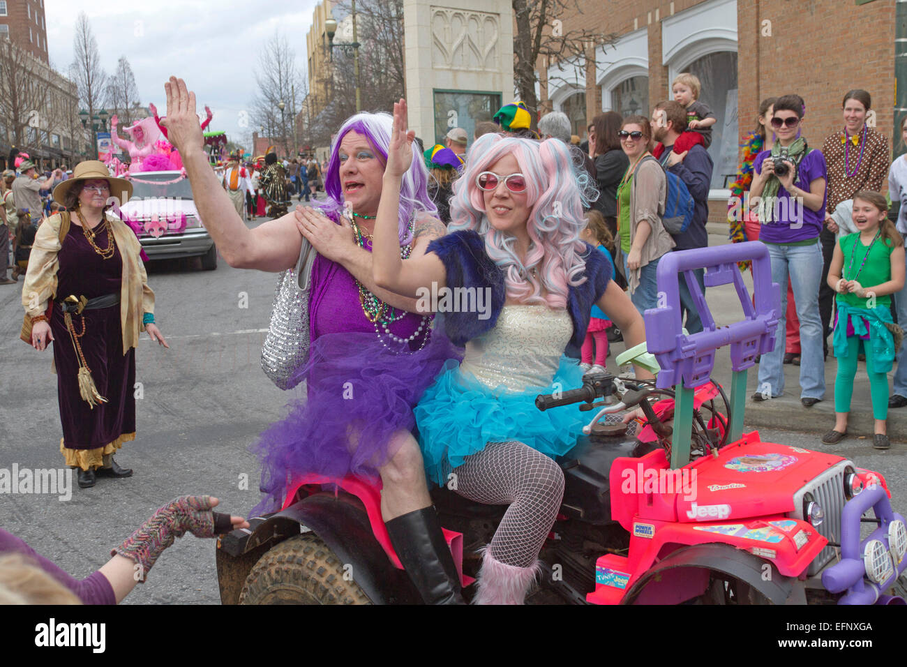 mardi gras parade route asheville