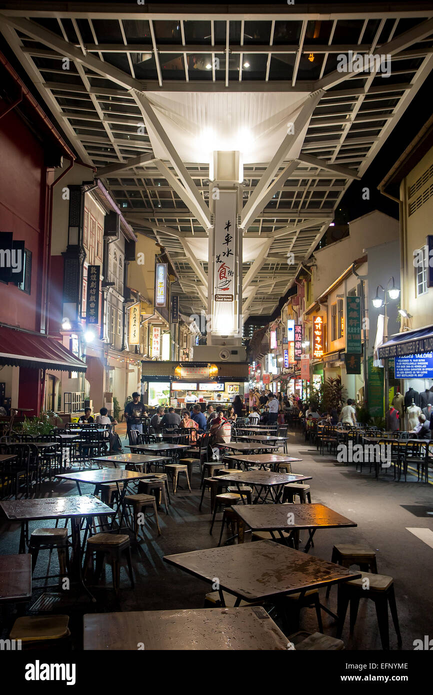 food street in Singapore Stock Photo