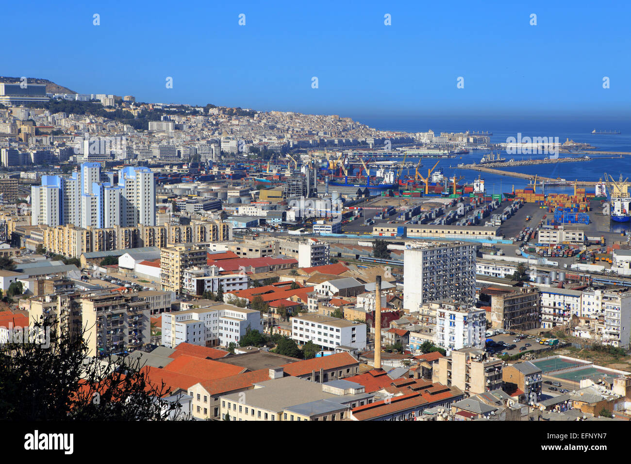 Cityscape of Algiers, Algiers Province, Algeria Stock Photo