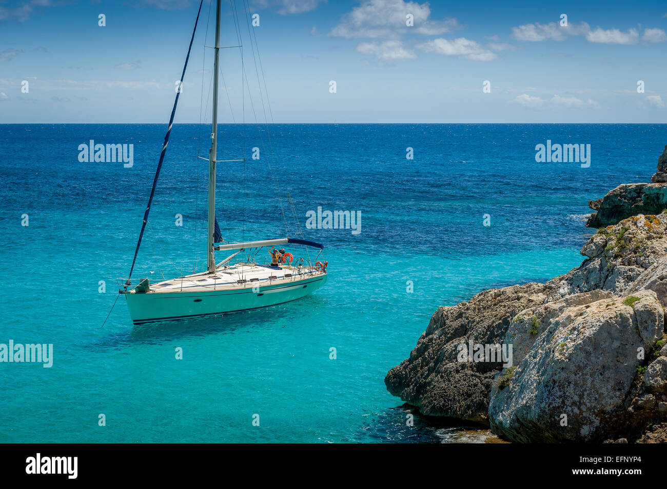 Azure water boat hi-res stock photography and images - Alamy