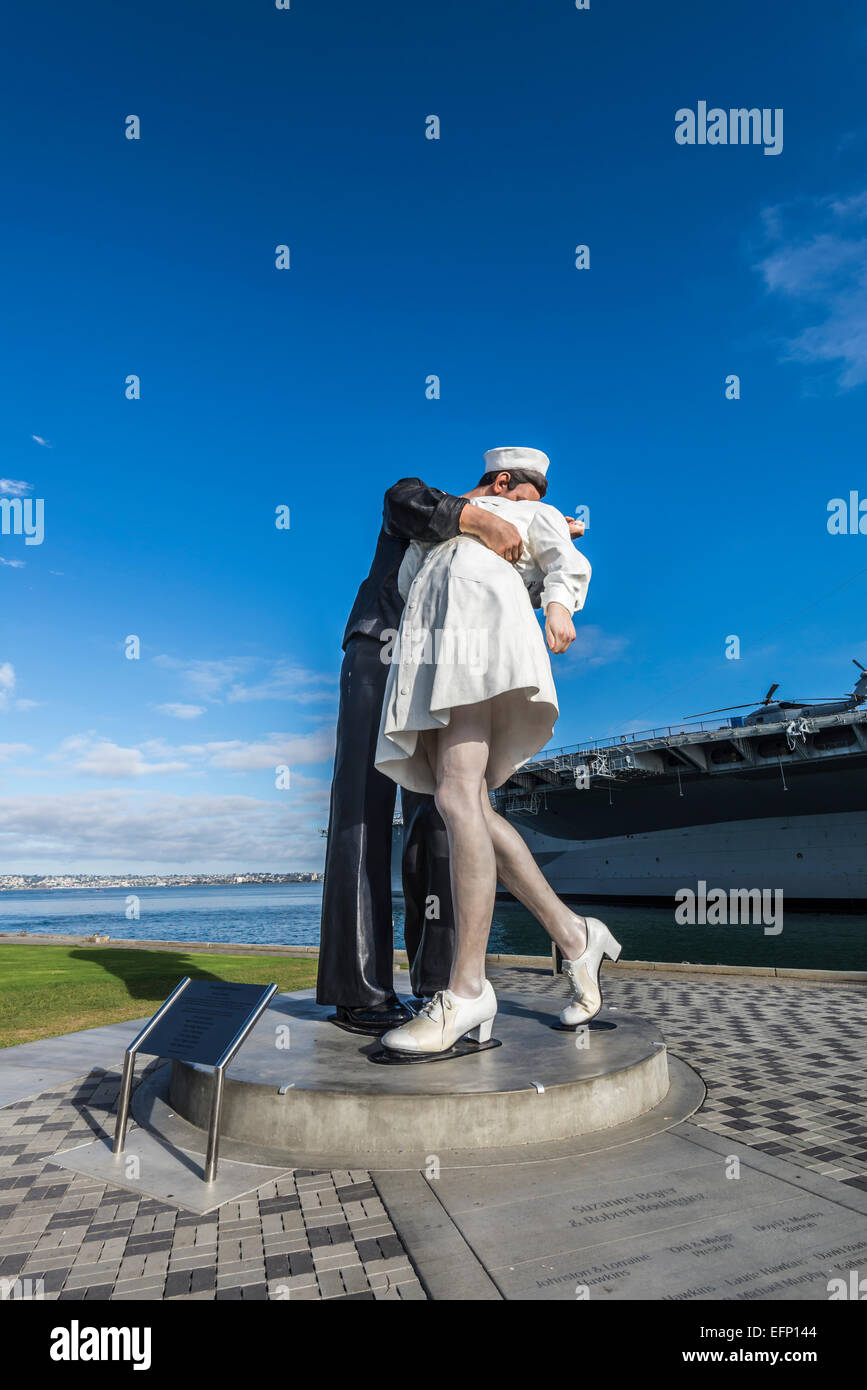 The Unconditional Surrender Statue at Tuna Harbor. San Diego
