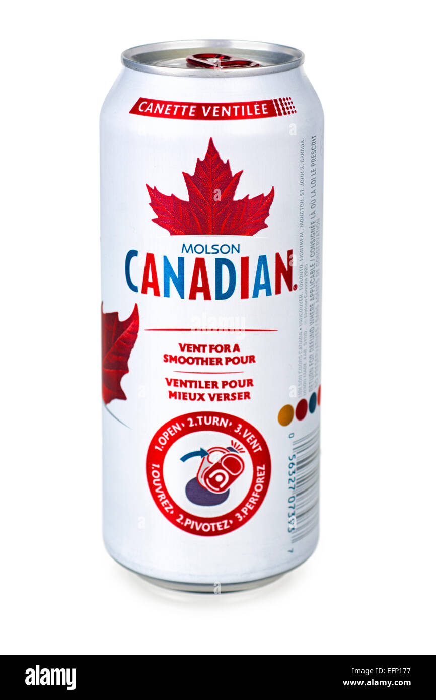 Molson Canadian Beer Can Stock Photo