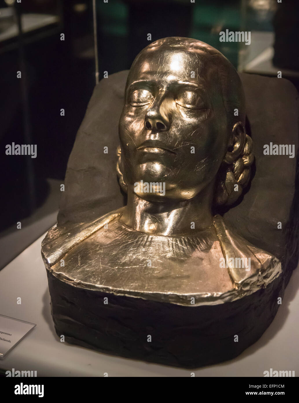 Death Mask A Memorial Of National Heroine And Politician Evita Peron On Display As An Exhibit In The Evita Museum Buenos Aires Argentina Stock Photo Alamy