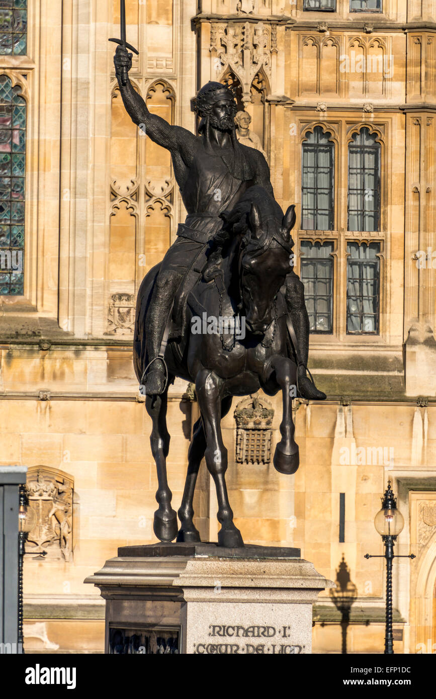 Richard Coeur de Lion is an equestrian statue of 12thcentury English