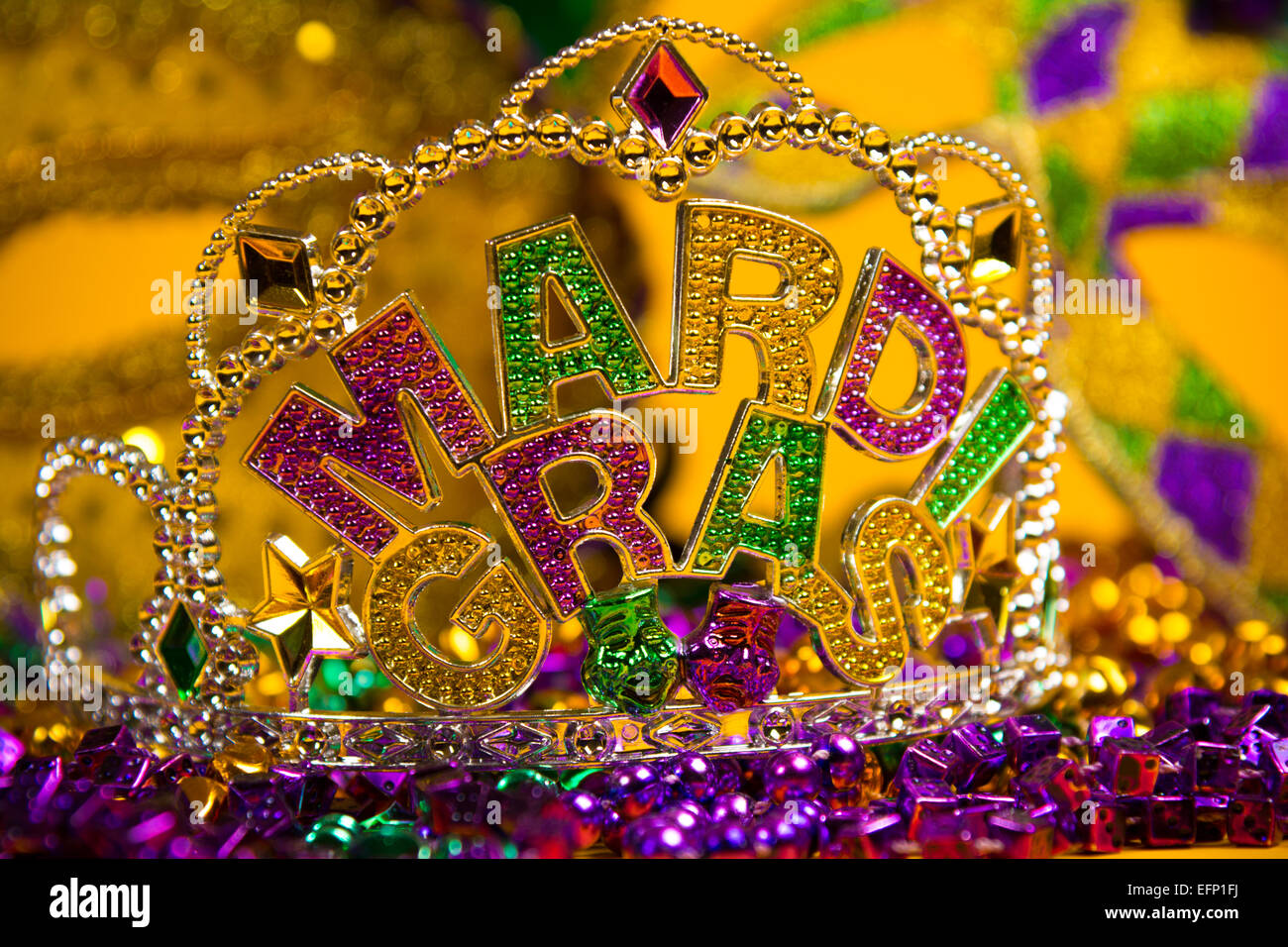 colorful Mardi Gras crown decoration Stock Photo