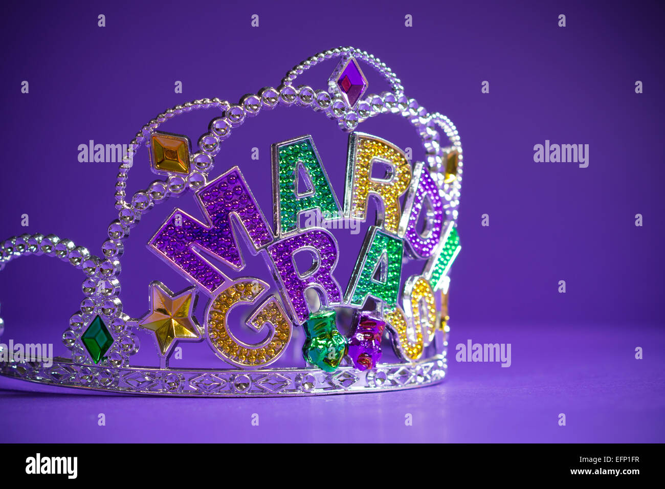 colorful Mardi Gras crown decoration Stock Photo - Alamy