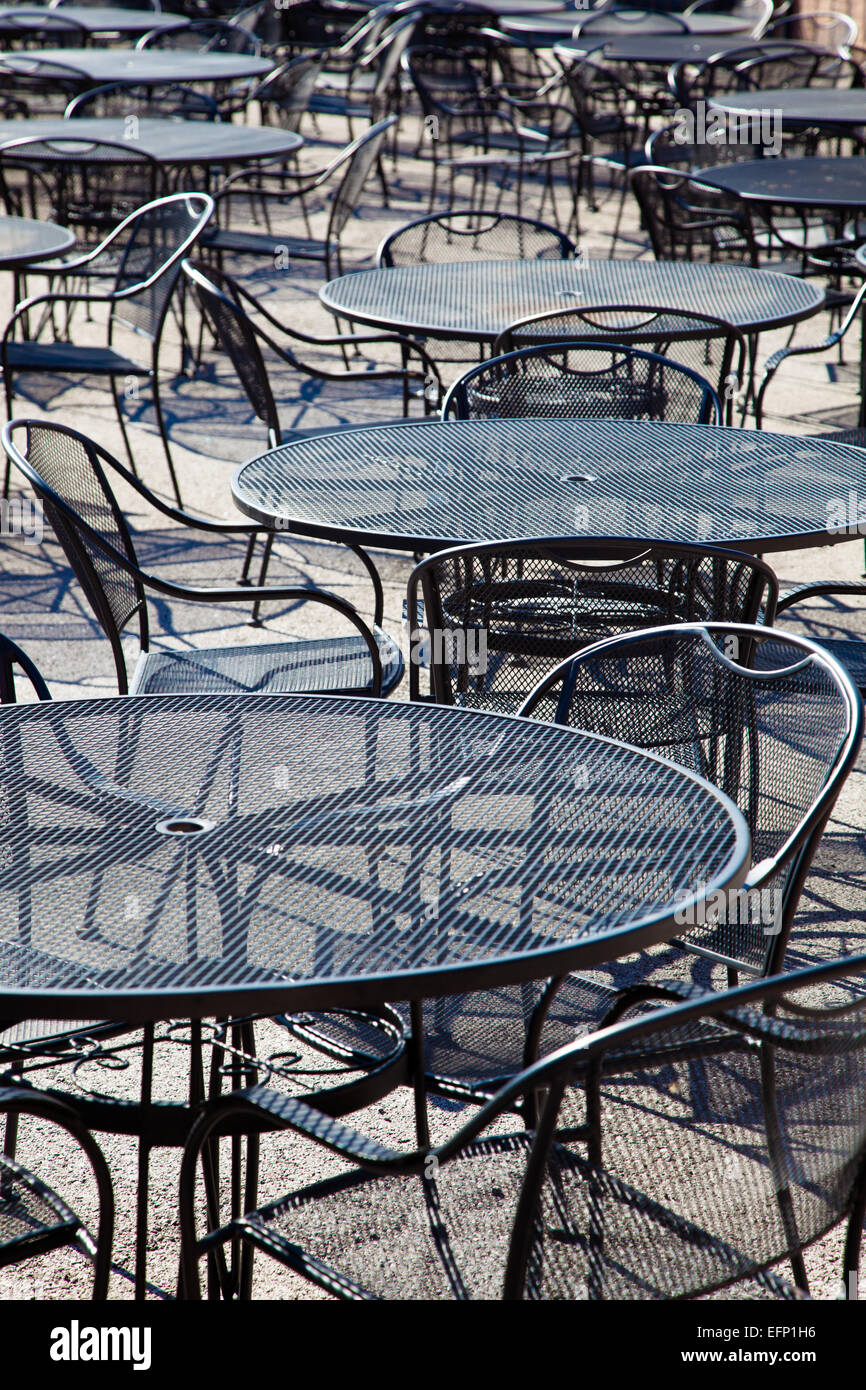 Restaurant Patio seating Stock Photo Alamy