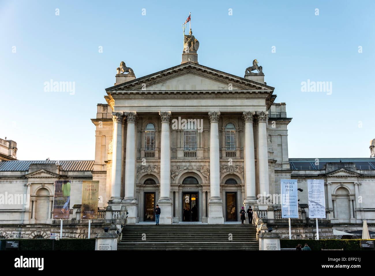 Tate Britain is the art gallery holding the national collection of art in Great Britain and is located on Millbank, London Stock Photo