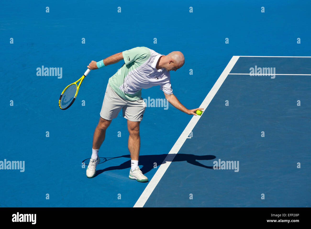 Australian Open Tennis Tournament Ivan Ljubicic from Croatia Stock Photo