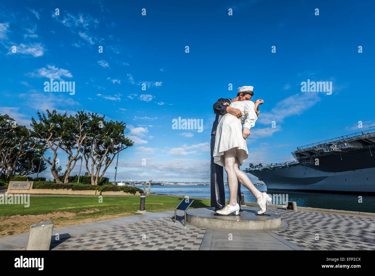 The Unconditional Surrender Statue at Tuna Harbor. San Diego