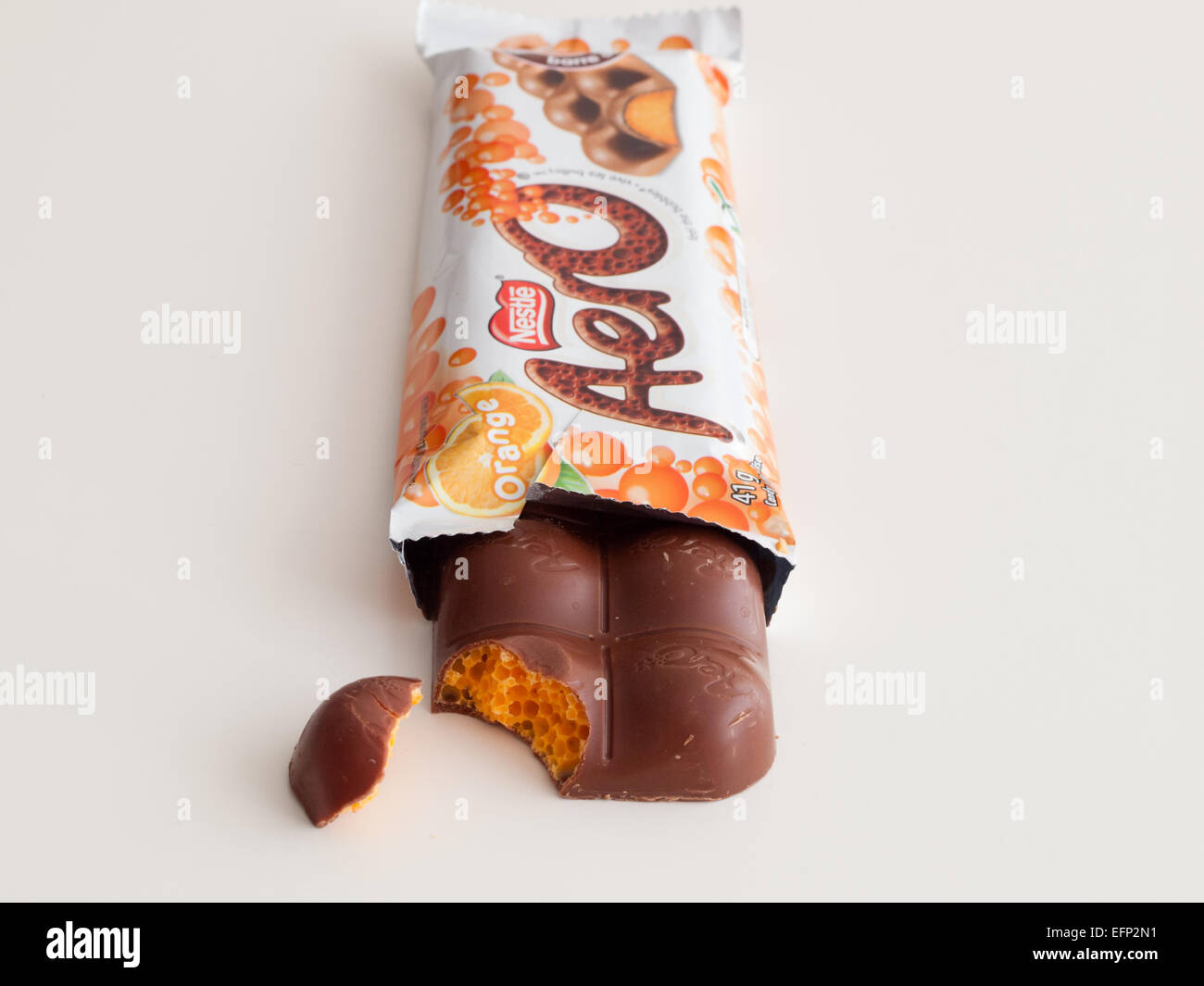 Aero orange chocolate bar wrapper hires stock photography and images