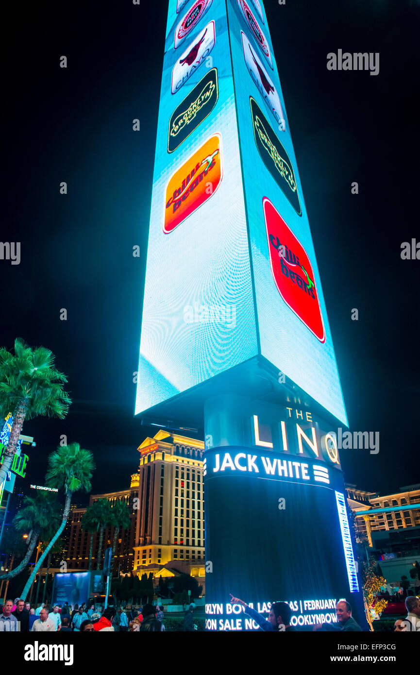 The Linq Sign in Las Vegas strip Stock Photo