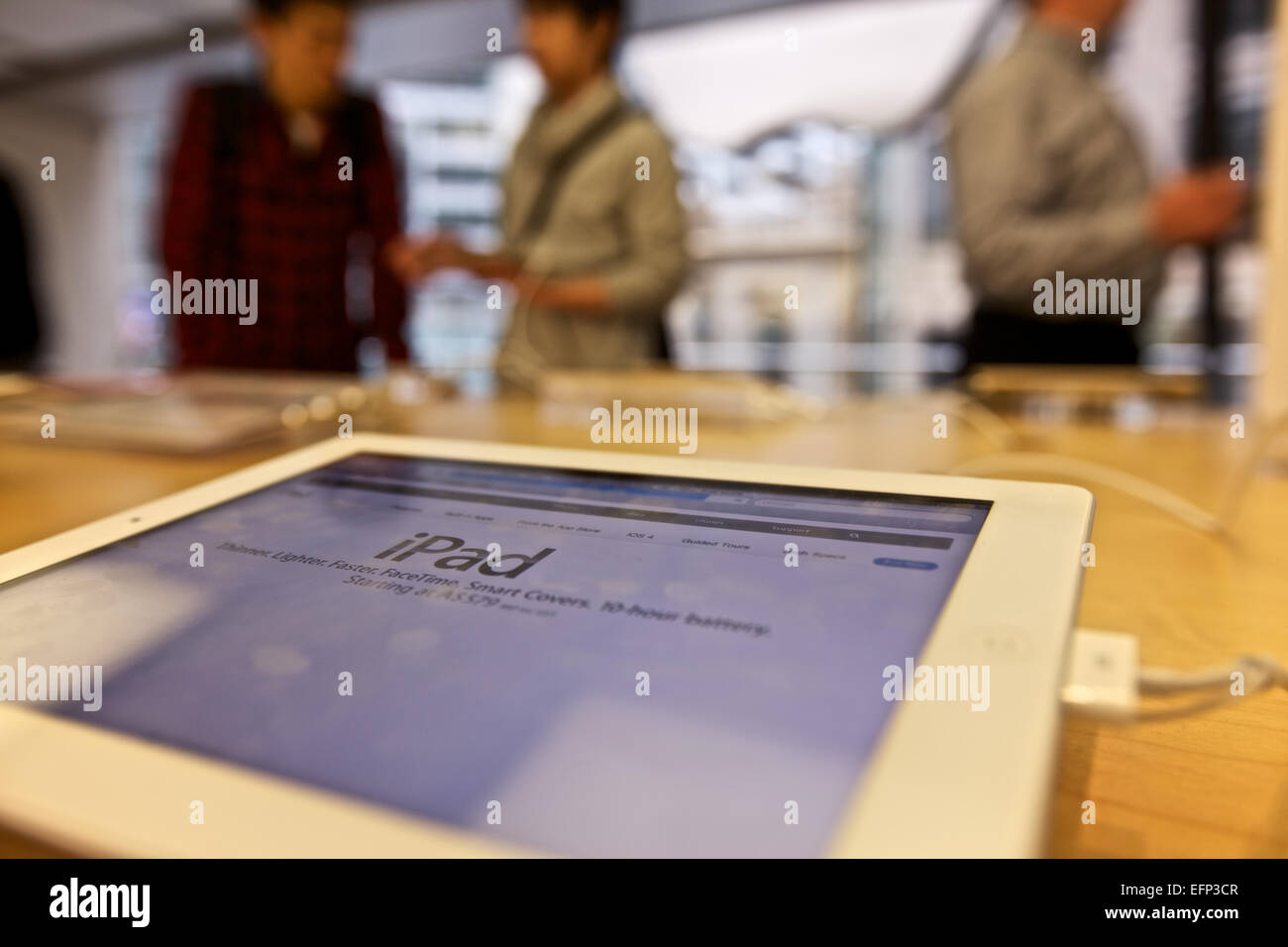iPad in an Apple Computer Store Stock Photo