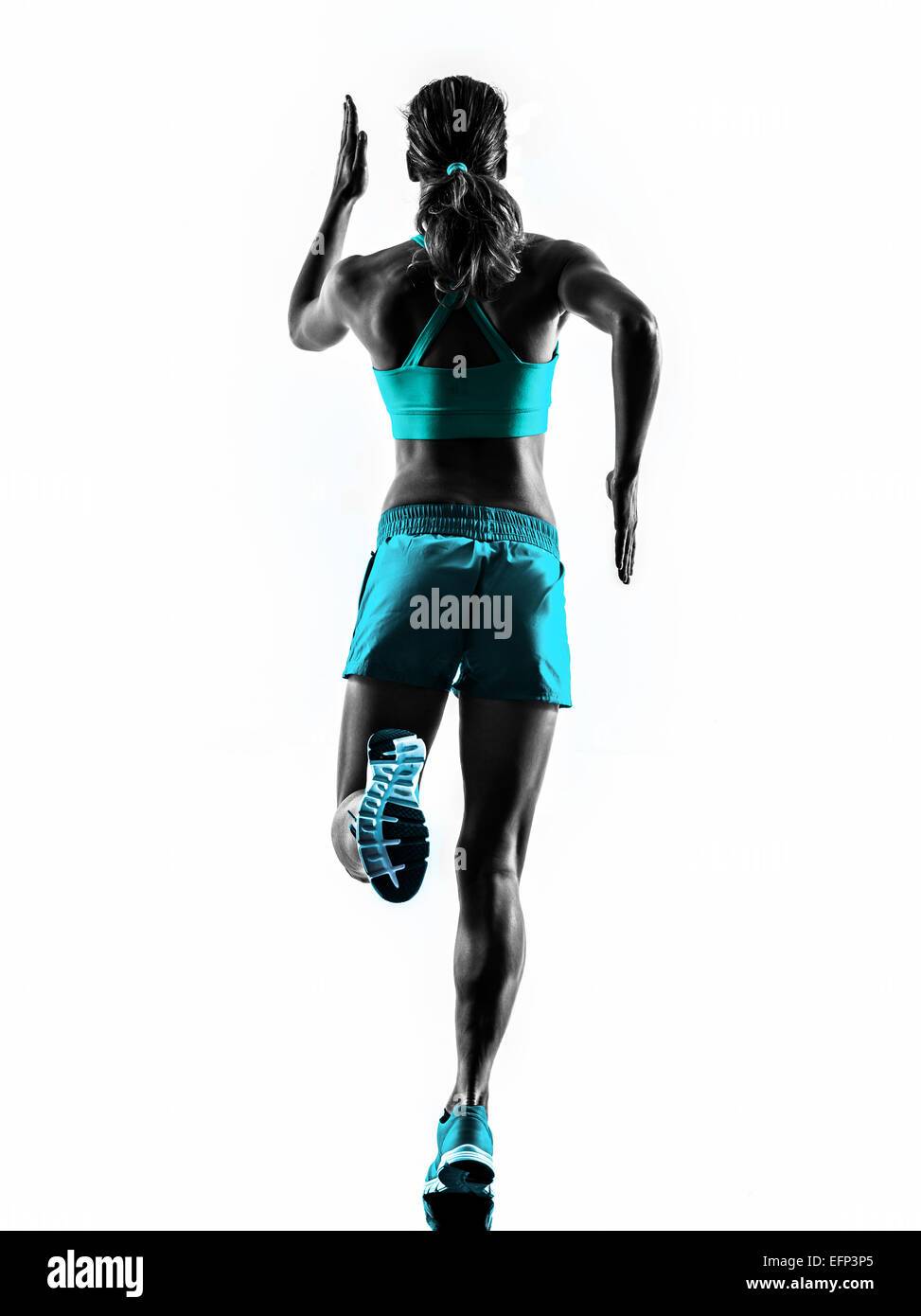 Running woman back view hi-res stock photography and images - Alamy