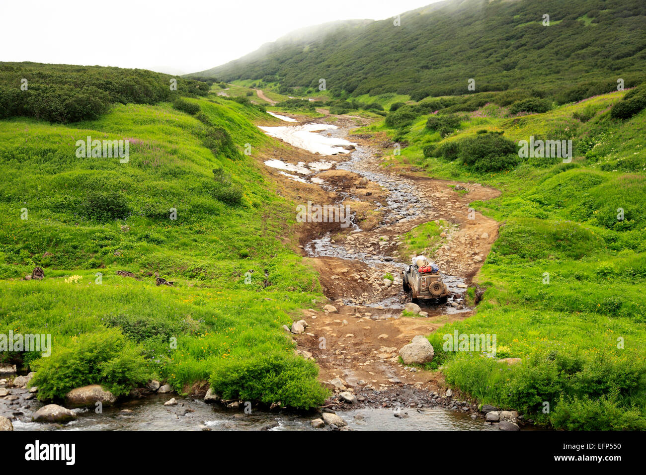 Mountain river, Kamchatka Peninsula, Russia Stock Photo