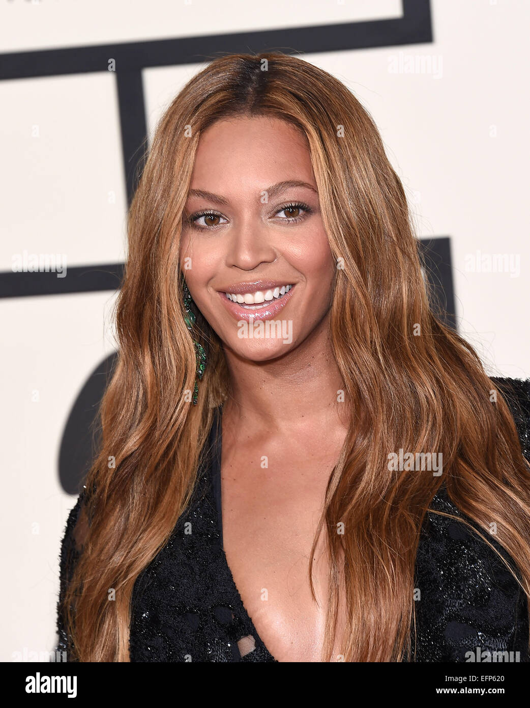 Los Angeles, California, USA. 8th Feb, 2015. Beyonce arrives for the 57th Annual Grammy Awards at Staples Center. Credit:  Lisa O'Connor/ZUMA Wire/Alamy Live News Stock Photo