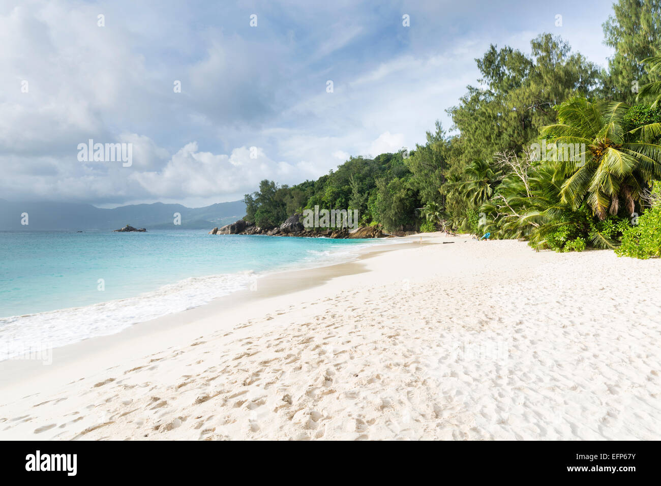 Beautiful Anse Soleil in the south of Mahe, Seychelles Stock Photo
