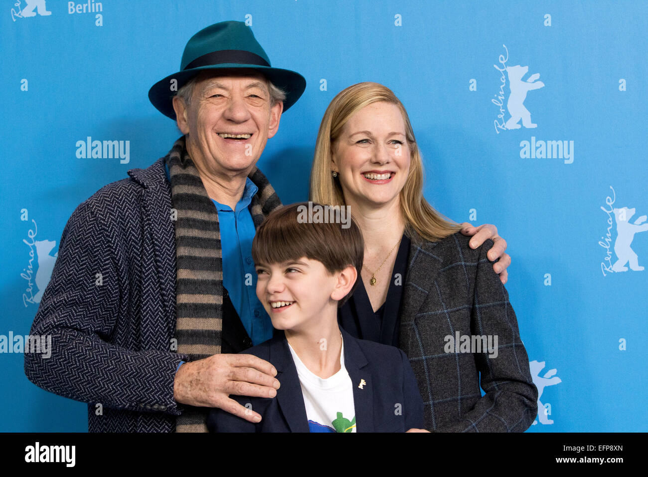 Milo Linney Berlin, Germany. 08th Feb, 2015. Actors Ian McKellen (l-r), Milo Parker ...