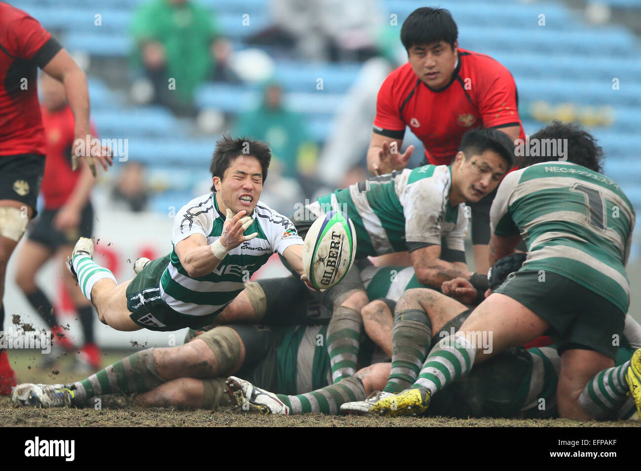 Toho Rugby Prince Chichibu Memorial Stadium, Tokyo, Japan. 8th Feb, 2015. Tomohiro ...