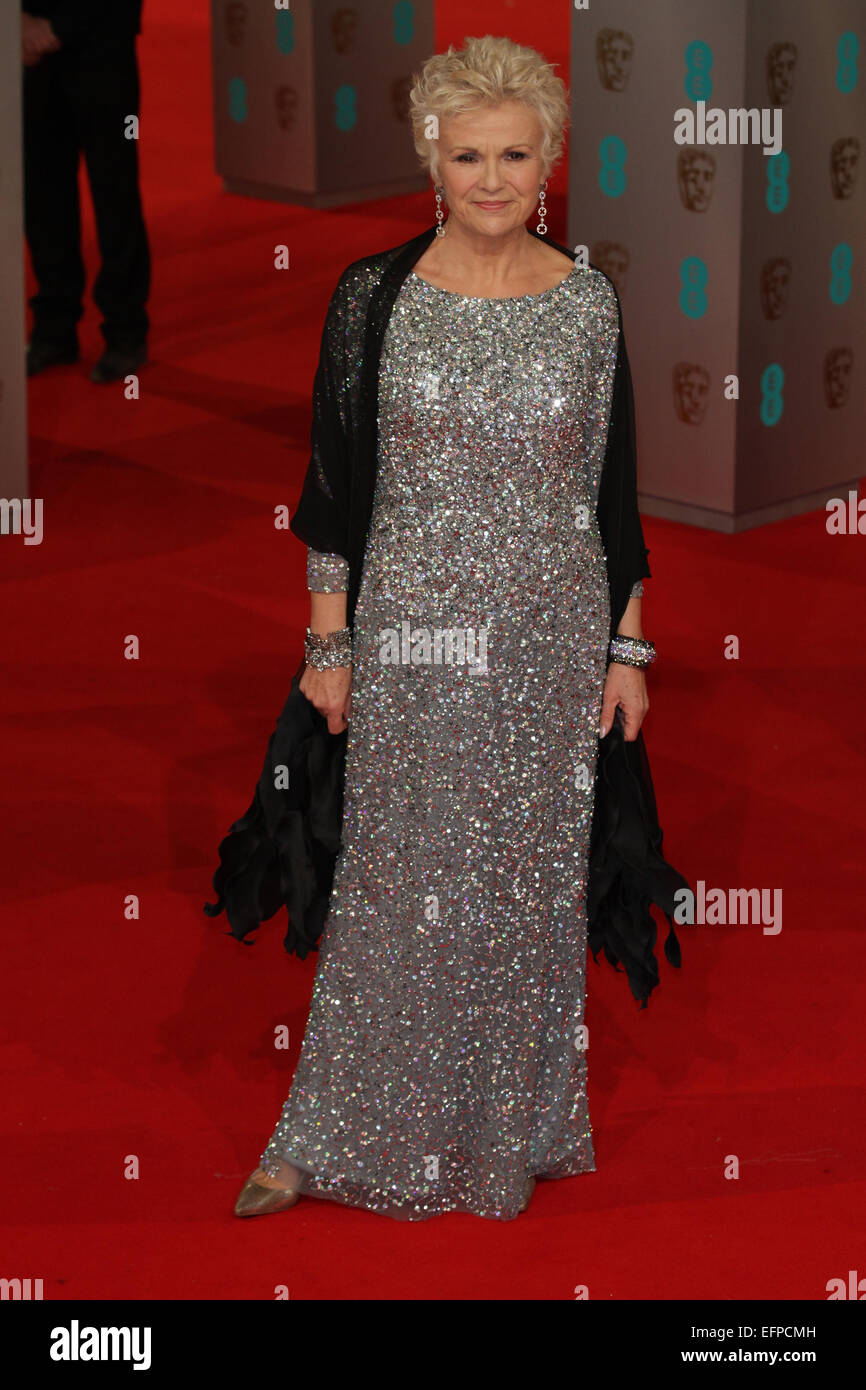 London, UK, 8th February 2015: Julie Walters attends the EE British Academy Film Awards at The Royal Opera House  in London Stock Photo