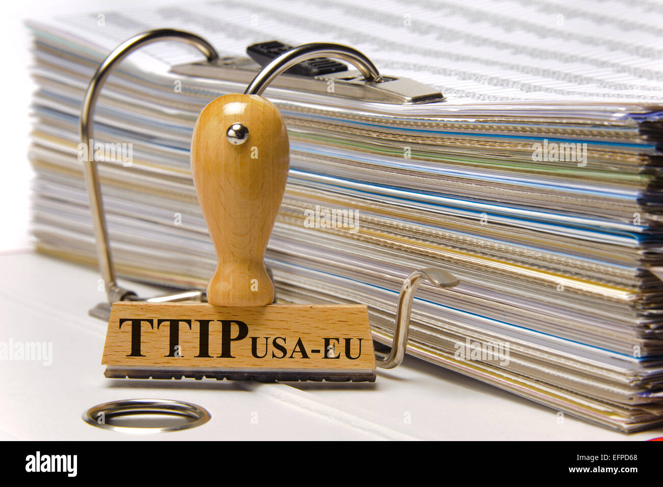 TTIP free trade agreement betwenn USA and Europe Stock Photo