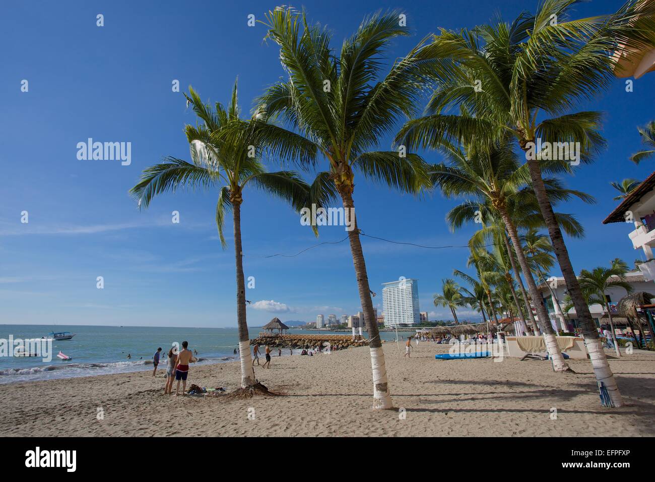 Beach scene, Puerto Vallarta, Jalisco, Mexico, North America Stock Photo