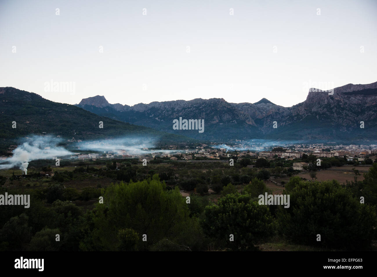 Soller Valley in the morning Stock Photo