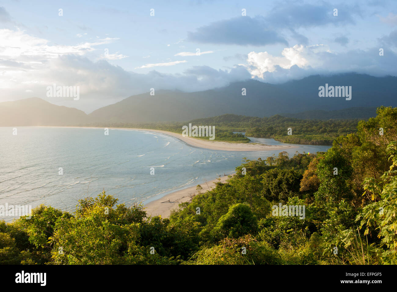 View of Fazenda Beach, Ubatuba, Sao Paulo, Brazil, South America Stock Photo
