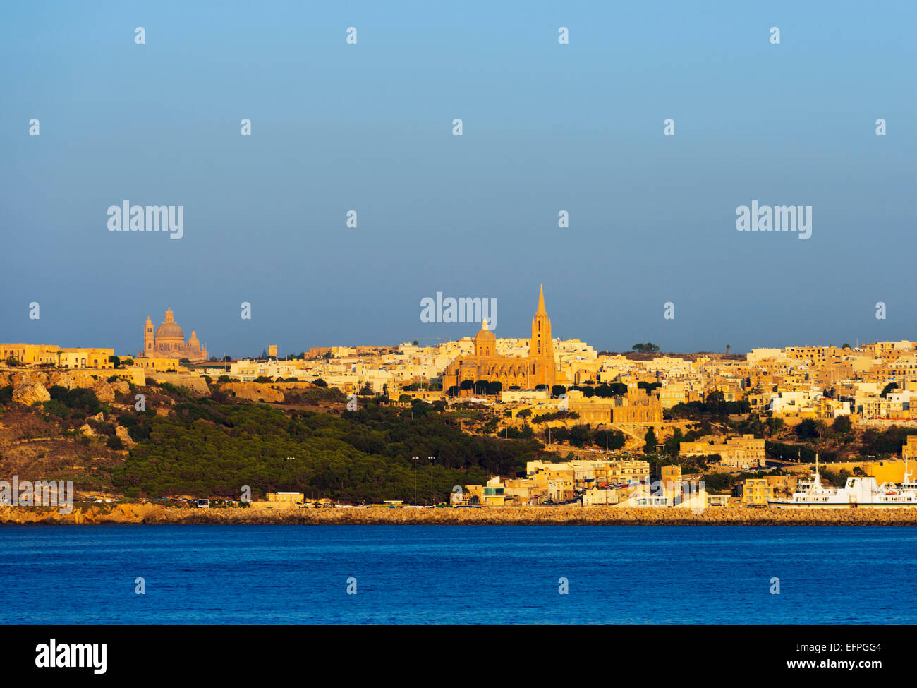 Port town of Mgarr, Gozo Island, Malta, Mediterranean, Europe Stock Photo