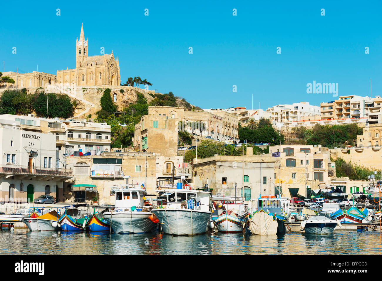 Mgarr Harbour, Gozo Island, Malta, Mediterranean, Europe Stock Photo