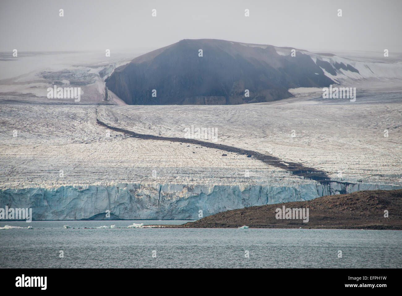 Huge glacier in Bjornsund, Svalbard, Arctic Stock Photo