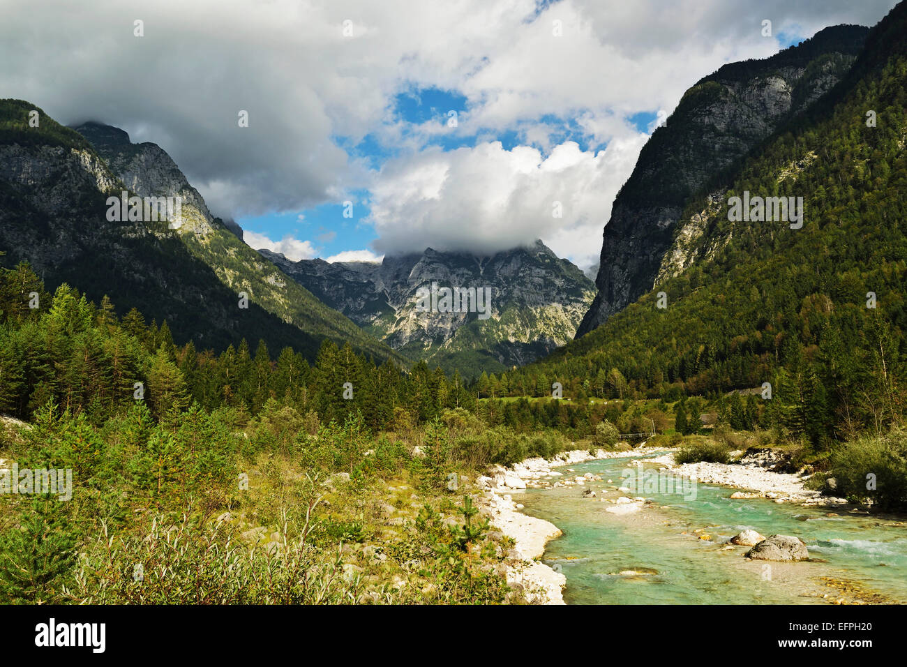 Soca River, Soca Valley, Slovenia, Europe Stock Photo
