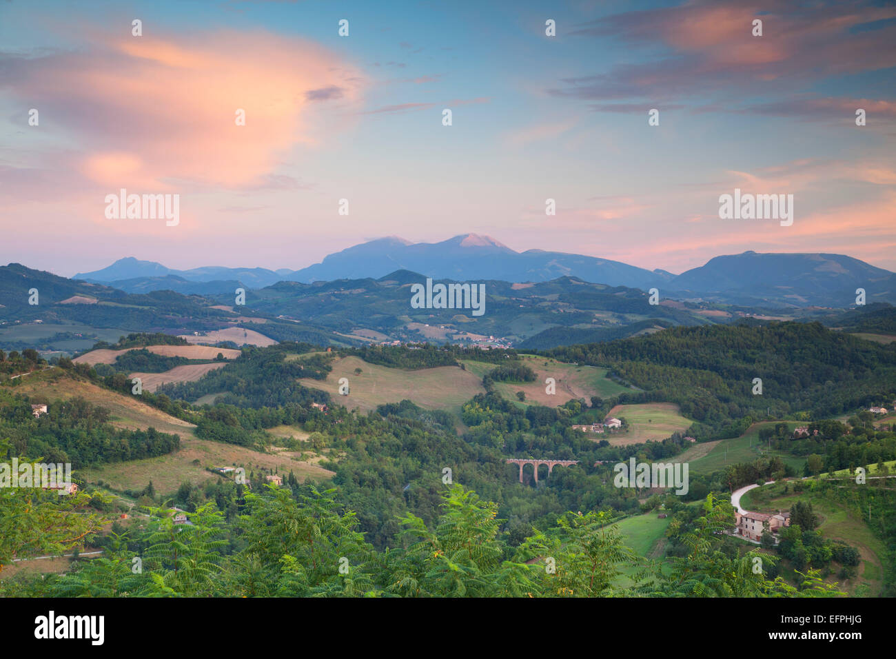 Countryside around Urbino, Le Marche, Italy, Europe Stock Photo