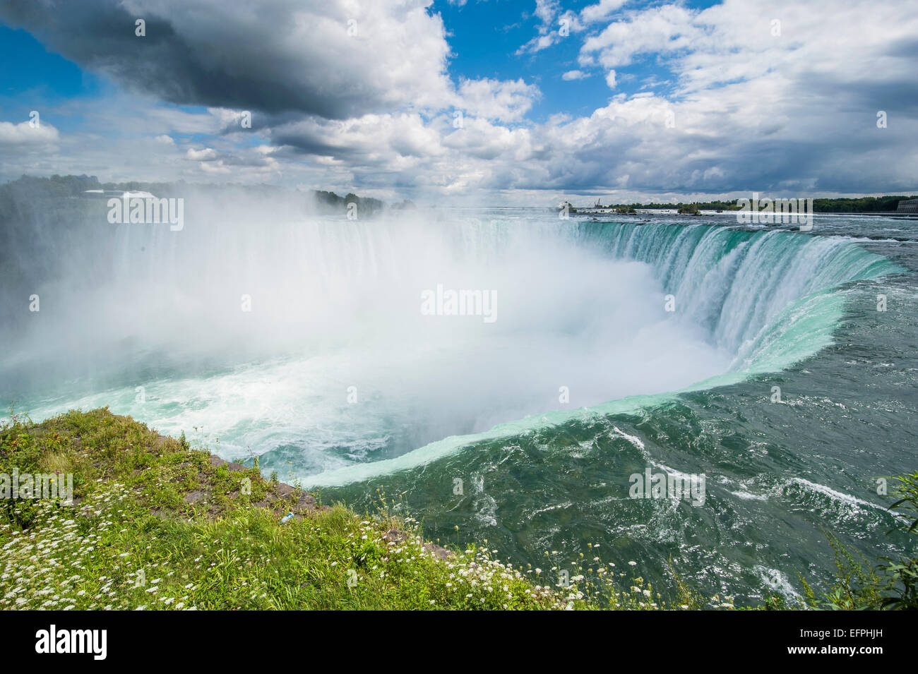 View over Horseshoe falls (Canadian Falls), Niagara Falls, Ontario, Canada, North America Stock Photo
