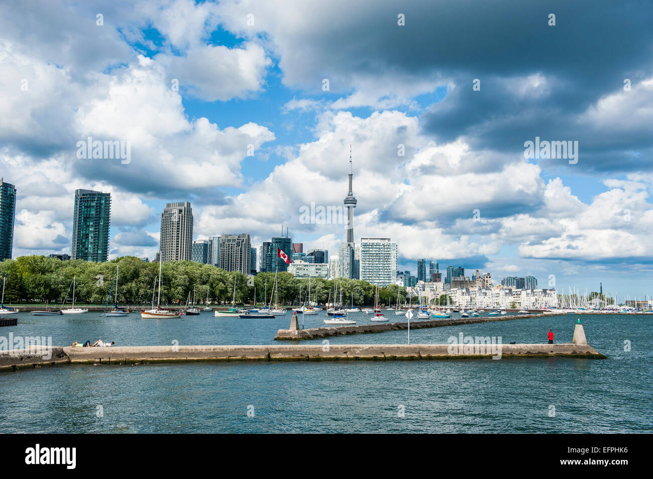 The skyline of Toronto, Ontario, Canada, North America Stock Photo