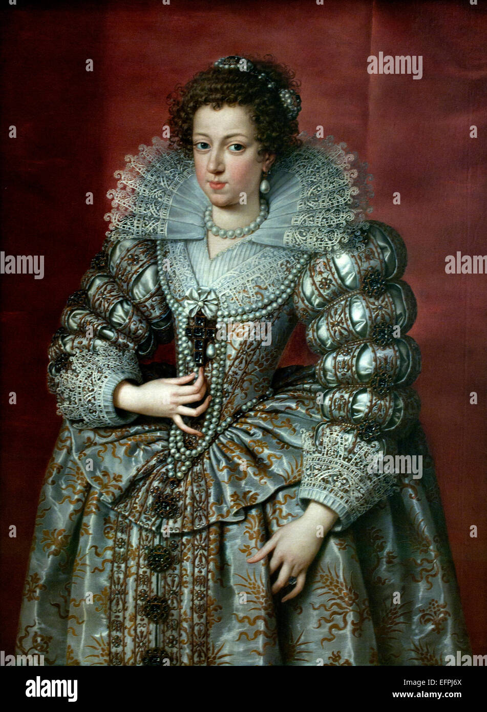 Queen Anne of Austria 1616 Frans Pourbus 1569-1622  Flemish Belgian Belgium Stock Photo