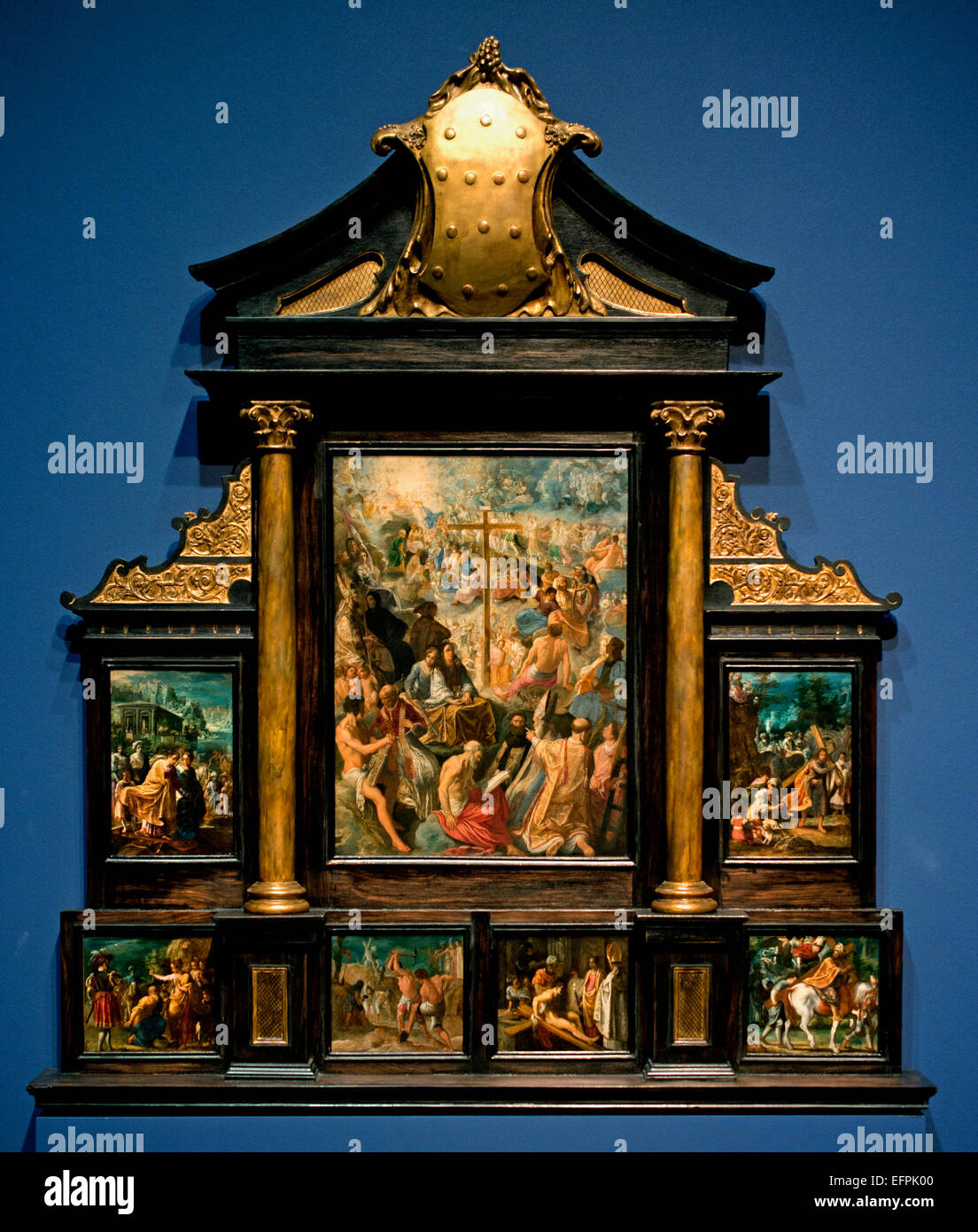 THE ALTARPIECE OF THE EXALTATION OF THE TRUE CROSS, 1603–05 ADAM ELSHEIMER  1578 – 1610 German Germany Stock Photo