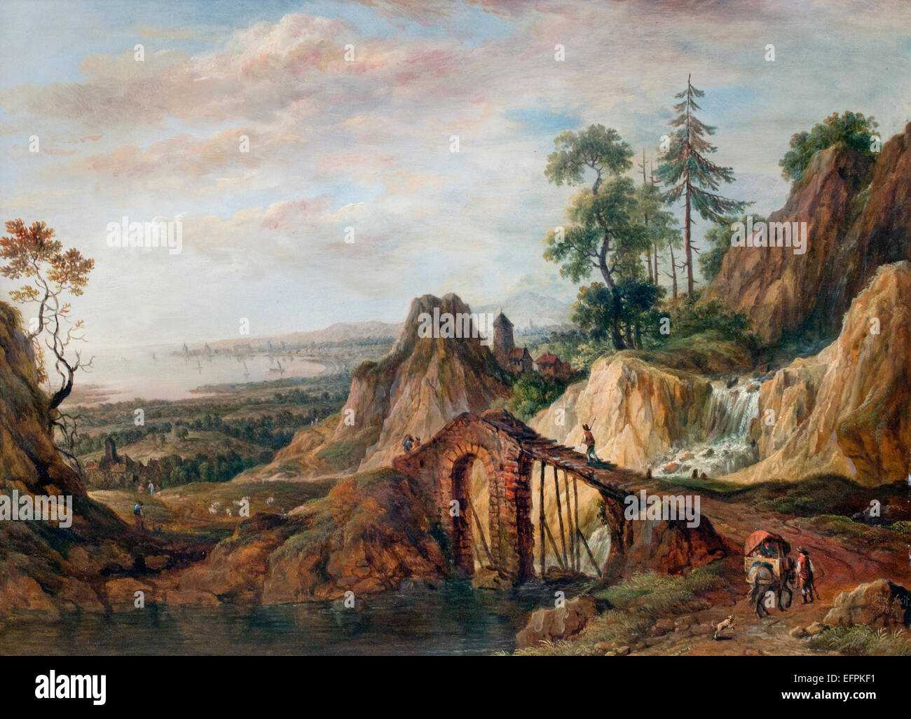 Landscape with a Bridge 1787 Christian Georg Schütz the Elder 1718-1791 ...