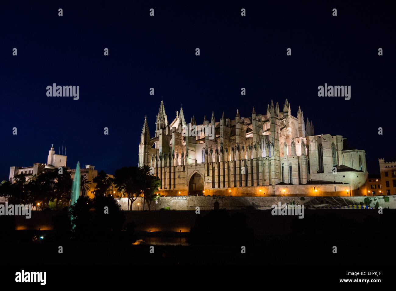 The Cathedral in Palma de Mallorca Stock Photo