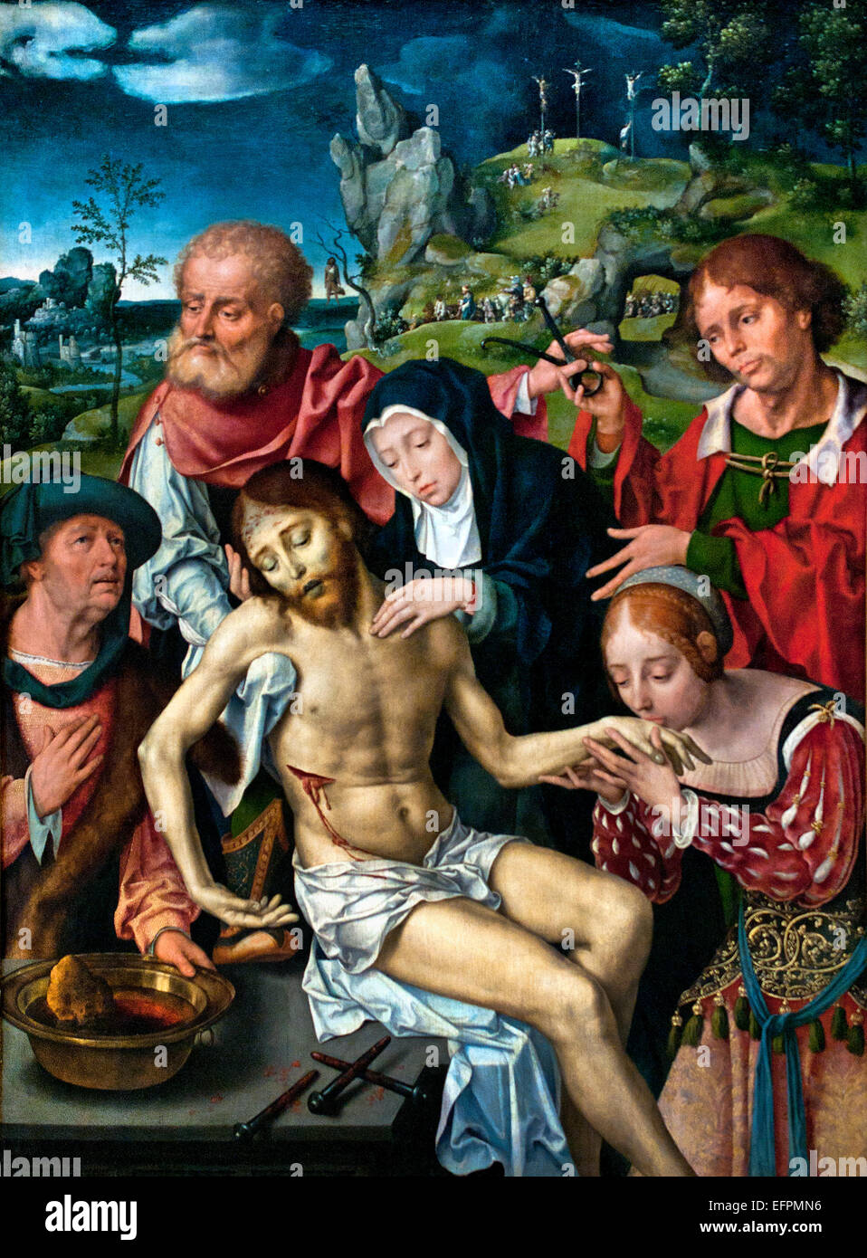 Joos van Cleve (1485-1540/1541) The Lamentation   Flemish Belgian Belgium Stock Photo