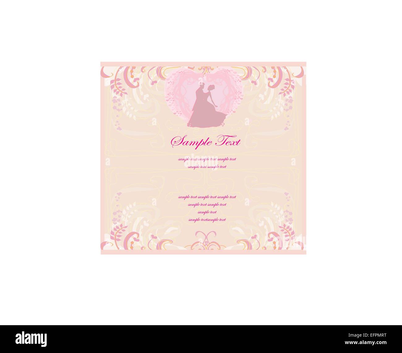 Ballroom Couple Dancers Silhouettes Abstract Invitation