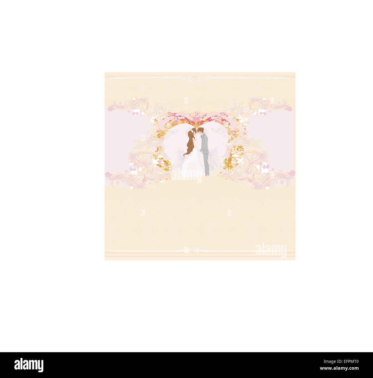 elegant wedding invitation with wedding couple Stock Vector Image & Art ...